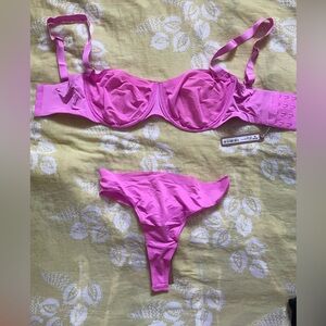 SKIMS sheer bra & thong set